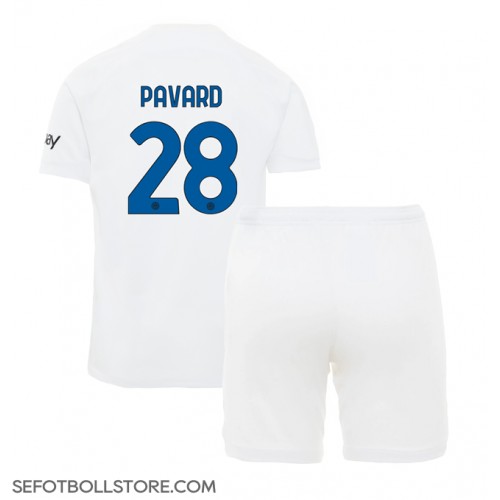 Inter Milan Benjamin Pavard #28 Replika babykläder Bortaställ Barn 2023-24 Kortärmad (+ korta byxor)